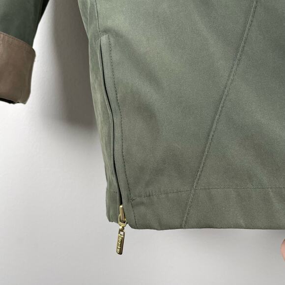 Vintage Green Hooded Jacket Windbreaker with Fleece Liner - Size S - Picture 13 of 13